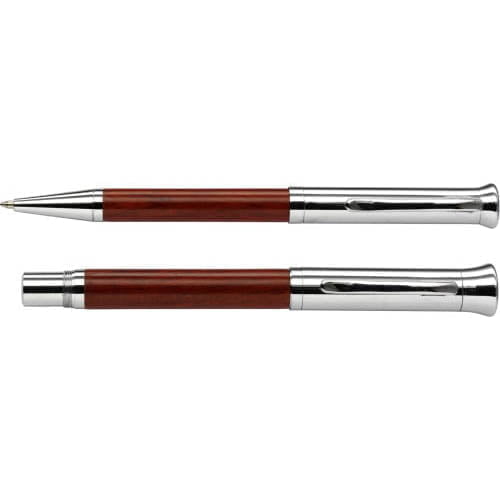 Pens Wooden ballpen and rollerball with case