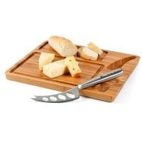 Kitchen MALVIA. Bamboo cheese board with knife