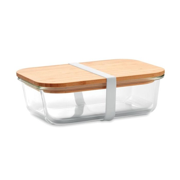 Kitchen Glass lunchbox with bamboo lid