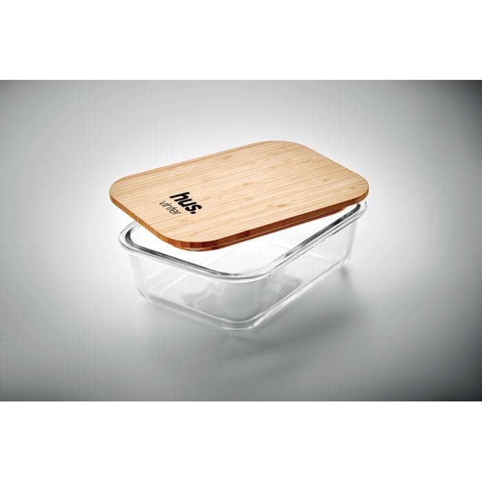 Home & Living Glass lunchbox with bamboo lid