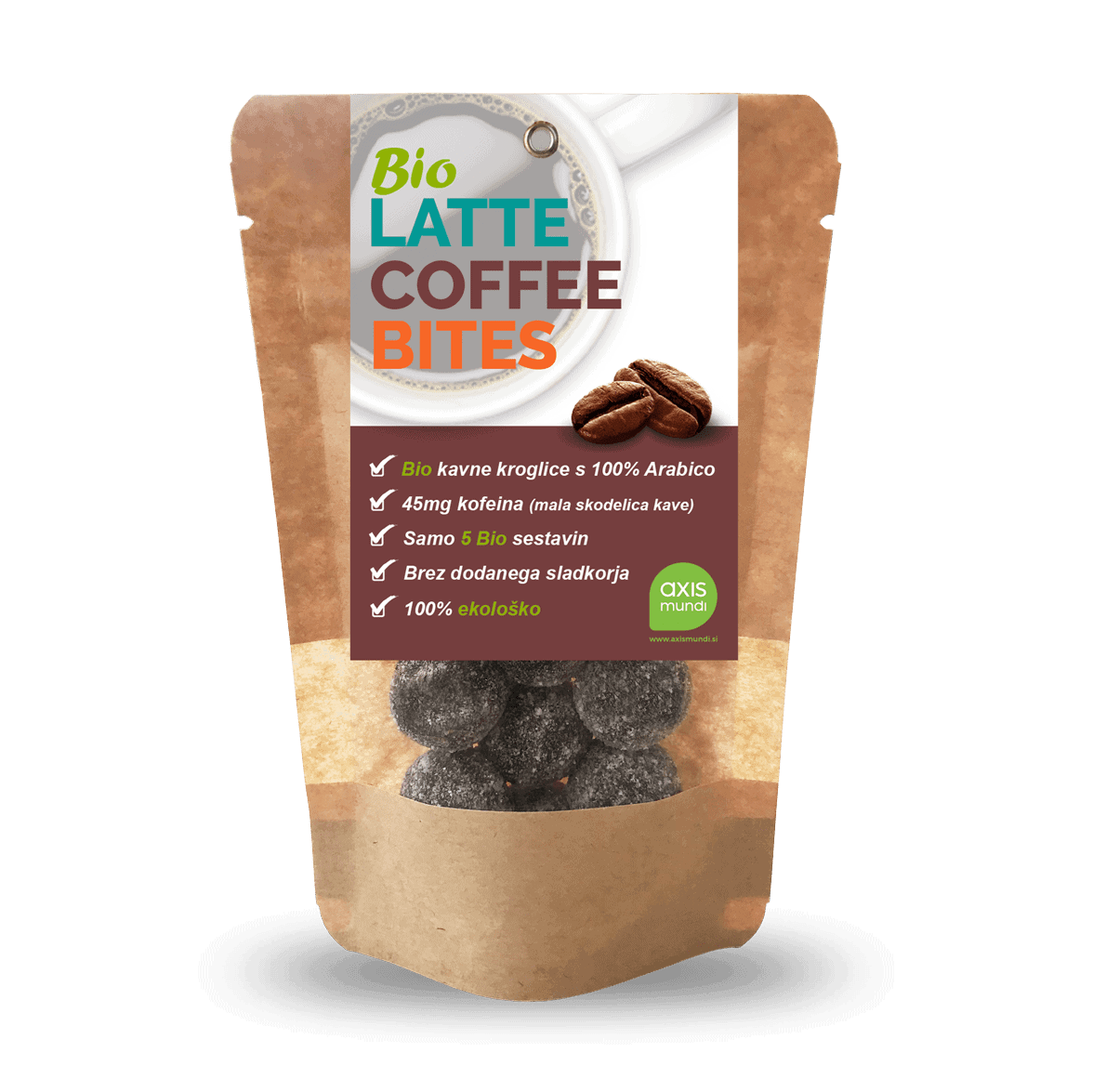 Healthy Bites Bio latte coffee bites