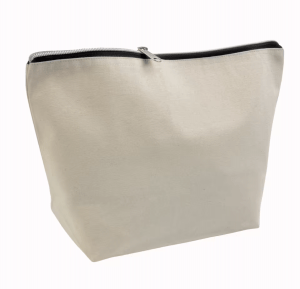 Cosmetic bags Canvas cotton beauty case with zip