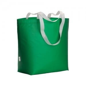 Eko vrečke Laminirana vrečka iz reciklirane plastike z dolgimi ročaji in dnom