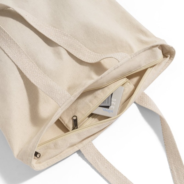 Cotton HACKNEY. 100% cotton bag with zipper