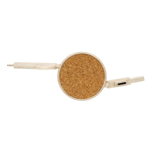 Mobile Gadgets Cork and Wheat 6-in-1 retractable cable
