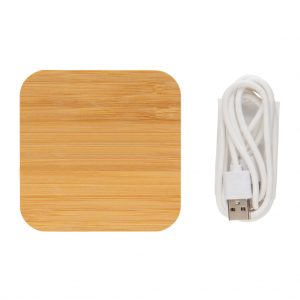 Wireless charging Bamboo 5W wireless charger with USB ports