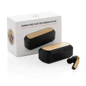 Naglavne in ušesne slušalke Ušesne slušalke iz bambusa v škatlici