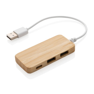 Mobile Gadgets Bamboo hub with Type-C