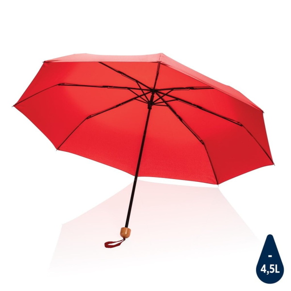 Umbrellas 20.5″ Impact AWARE™ RPET 190T Pongee bamboo mini umbrella