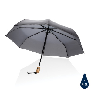 Umbrellas 21″ Impact AWARE™ RPET 190T bamboo auto open/close umbrella