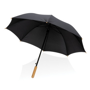 Umbrellas 23″ Impact AWARE™ RPET 190T auto open bamboo umbrella