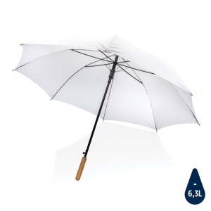 Umbrellas 27″ Impact AWARE™ RPET 190T auto open bamboo umbrella