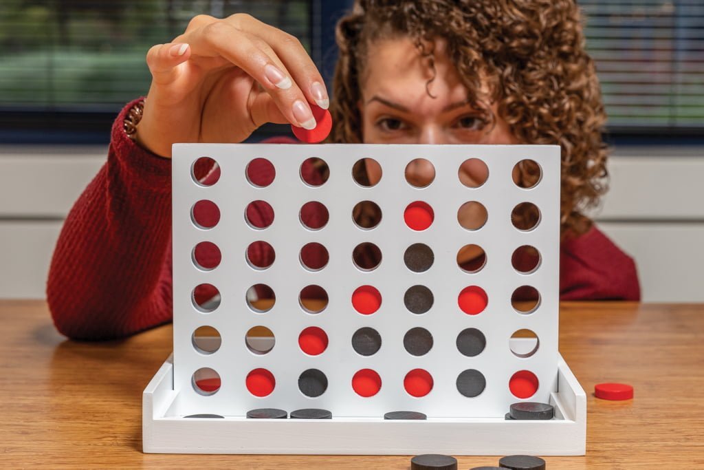 Board & Outdoor Connect four wooden game
