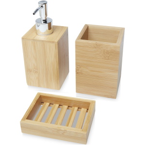Living room & Offices Hedon 3-piece bamboo bathroom set