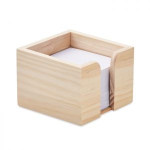 Desktop Memo cube dispenser in bamboo