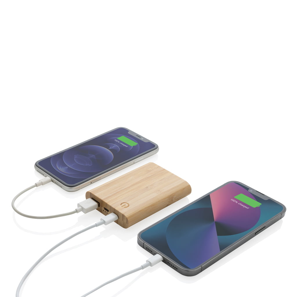Don't miss out FSC® certified bamboo 5.000 mAh powerbank