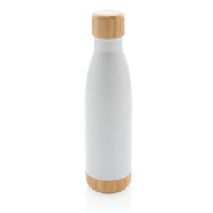 Stekleničke Vakuumska steklenica iz nerjavečega jekla s pokrovom in dnom iz bambusa