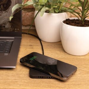 Mobile Tech RCS recycled plastic 10W Wireless charger with USB Ports