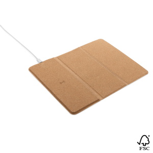 Mobile Tech FSC® 10W wireless charging cork mousepad and stand