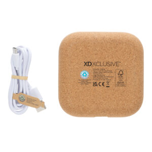 Wireless charging Oregon RCS recycled plastic and cork 10W wireless charger