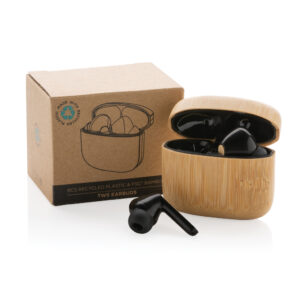 Headphones & Earbuds RCS recycled plastic & bamboo TWS earbuds