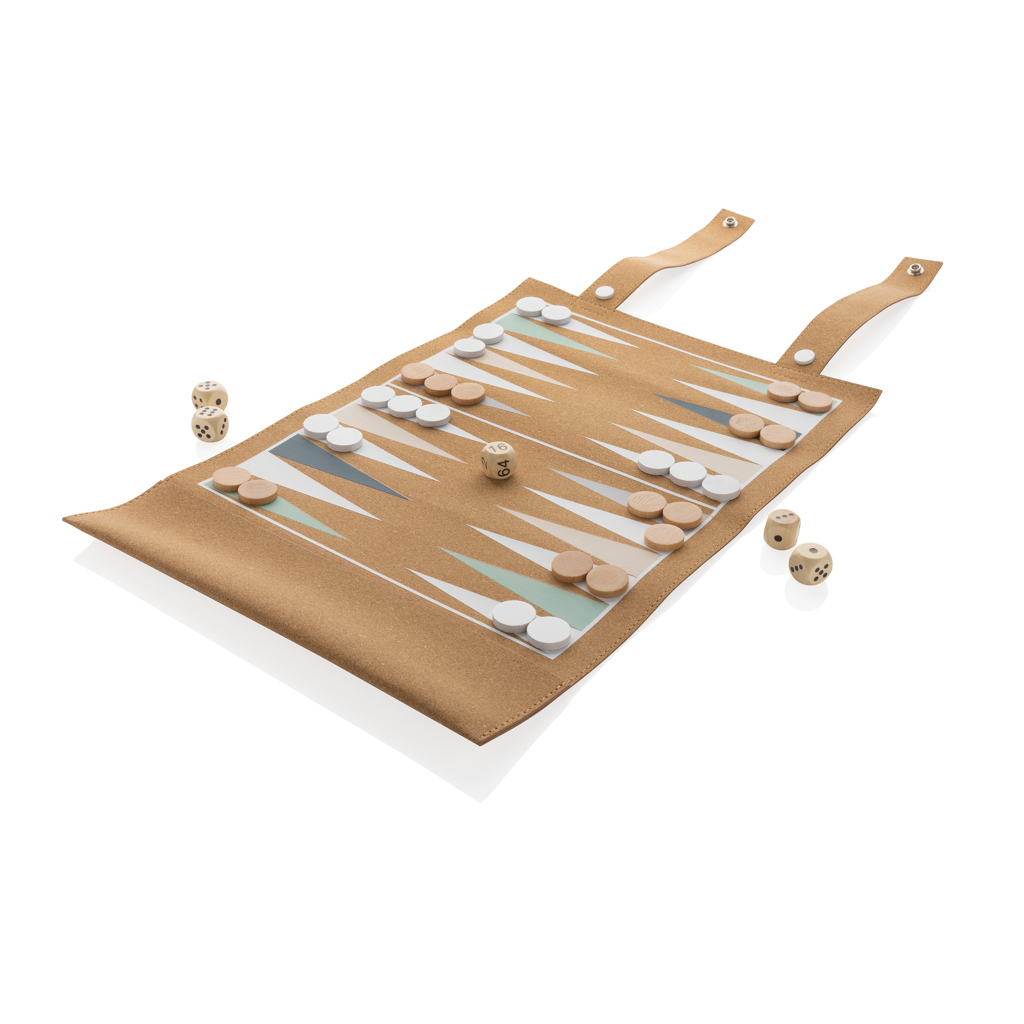 Board & Outdoor Britton cork foldable backgammon and checkers game set