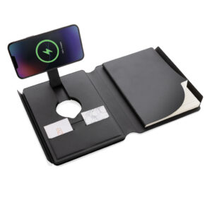 Notebooks Swiss Peak RCS rePU notebook with 2-in-1 wireless charger