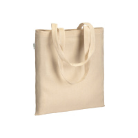 Organic Cotton 220/g m2 organic cotton shopping bag, long hanles and gusset
