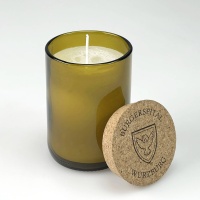 Dnevni prostor, pisarne Sveča v stekleni posodi s pokrovom iz plute Upcycled