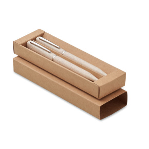 Pens Wheat straw/ABS twist pen set