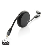 Chargers & Cables Terra RCS recycled aluminium retractable 240W 2-in-1 cable