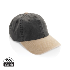 Hats BEAU AWARE™ Washed 6 panel 270gsm cotton twill two tone cap